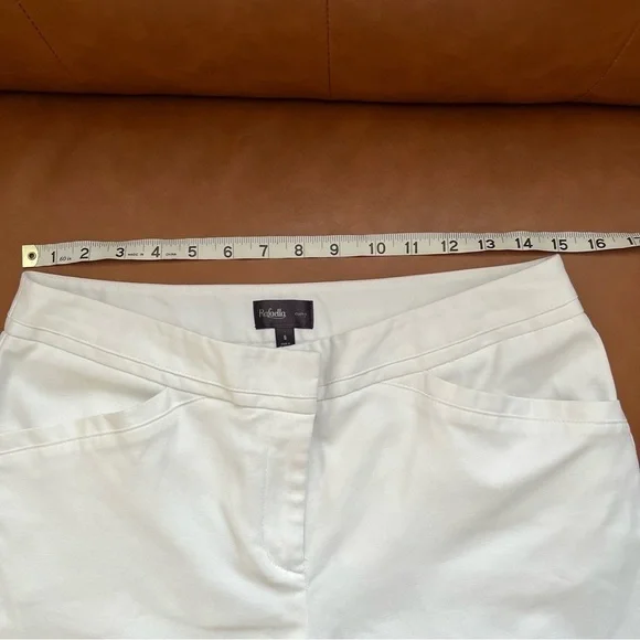 Rafaella Curvy White Straight Leg Trouser Pants Size 6 - Picture 10 of 13